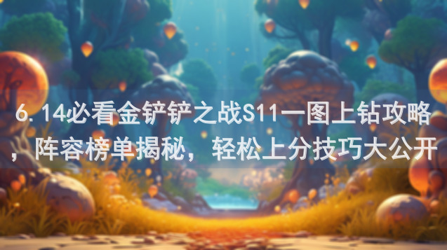 6.14必看金铲铲之战S11一图上钻攻略，阵容榜单揭秘，轻松上分技巧大公开！